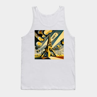 Eiffel Tower - Abstract Art Style Tank Top